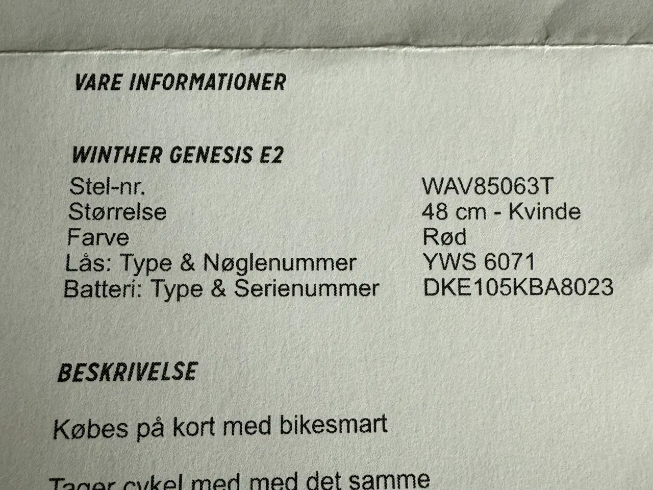 Billede 6 - Winther Elcykel