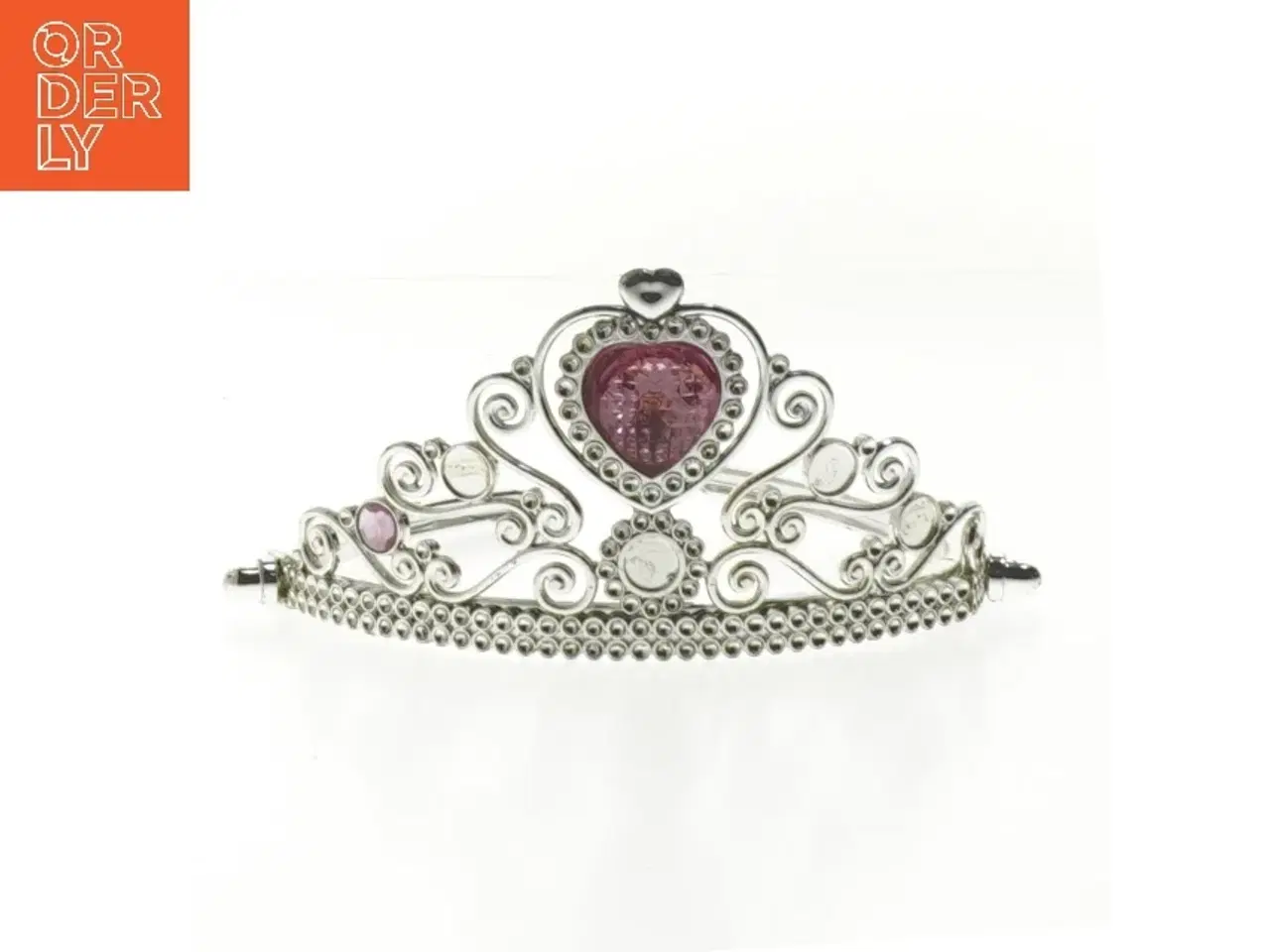 Billede 2 - Tiara med pink hjerte (str. Ø 11 cm)