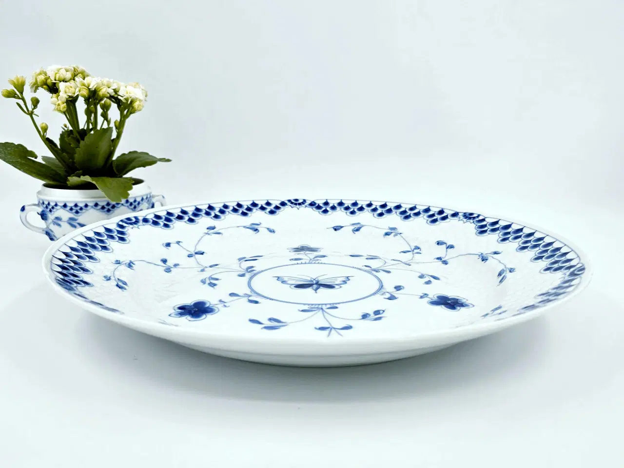 Billede 5 - Dickens Sommerfugl Stort Rundt Fad Porcelæn 