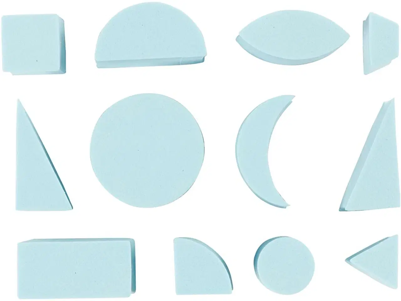 Billede 1 - Mosgummistempler - 12 geometriske former, 25 mm høje
