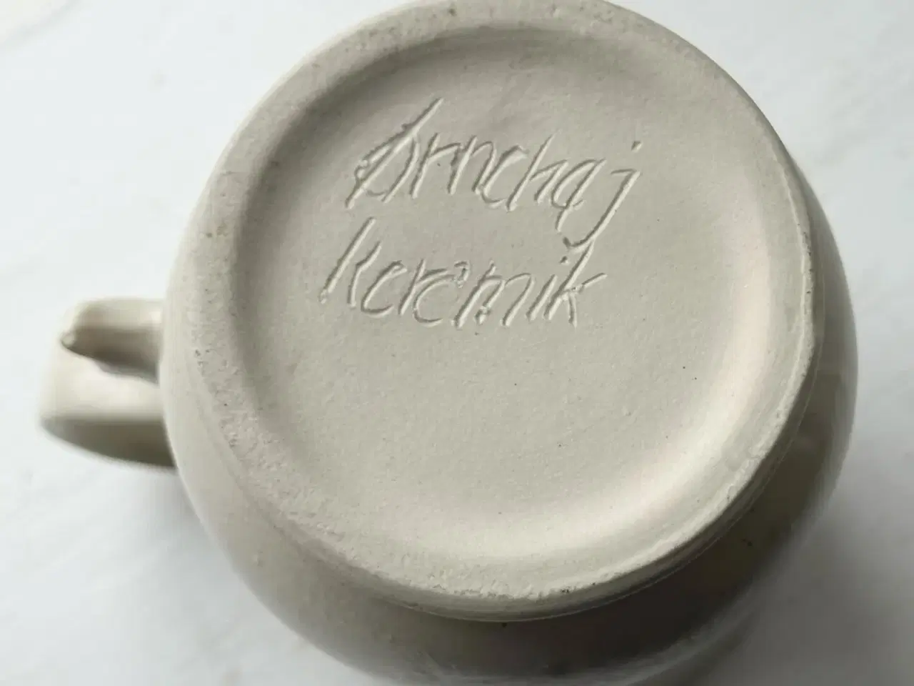 Billede 8 - Keramikkrus m blå detaljer