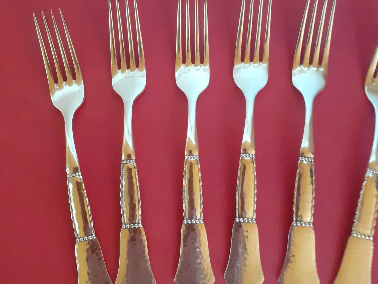 Billede 2 - Middagsgafler - 11 stk. / Mrk. Louise, Pletsølv