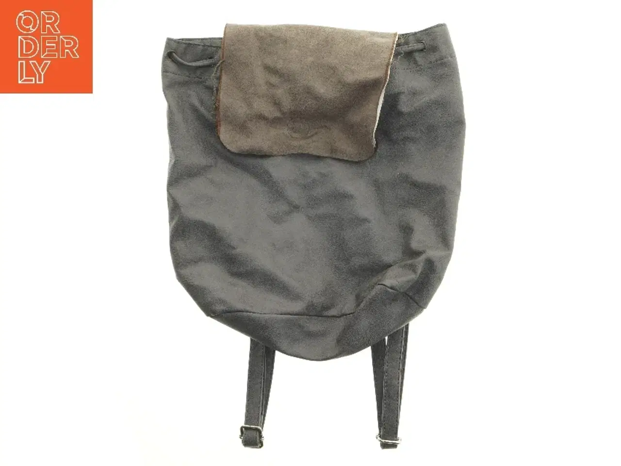 Billede 1 - Grå skuldertaske i læder