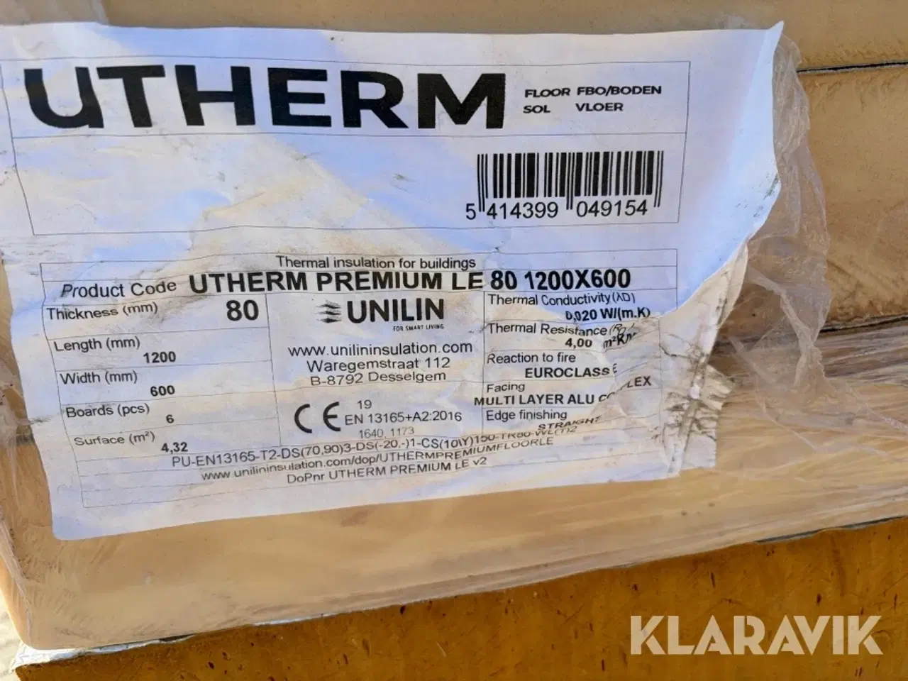 Billede 10 - Isolering/undergulv Utherm Premium LE 80 - 1200x600mm