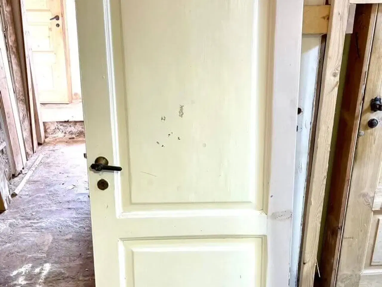 Billede 2 - Lav og smal fyldningsdør m. spidsgreb U karm