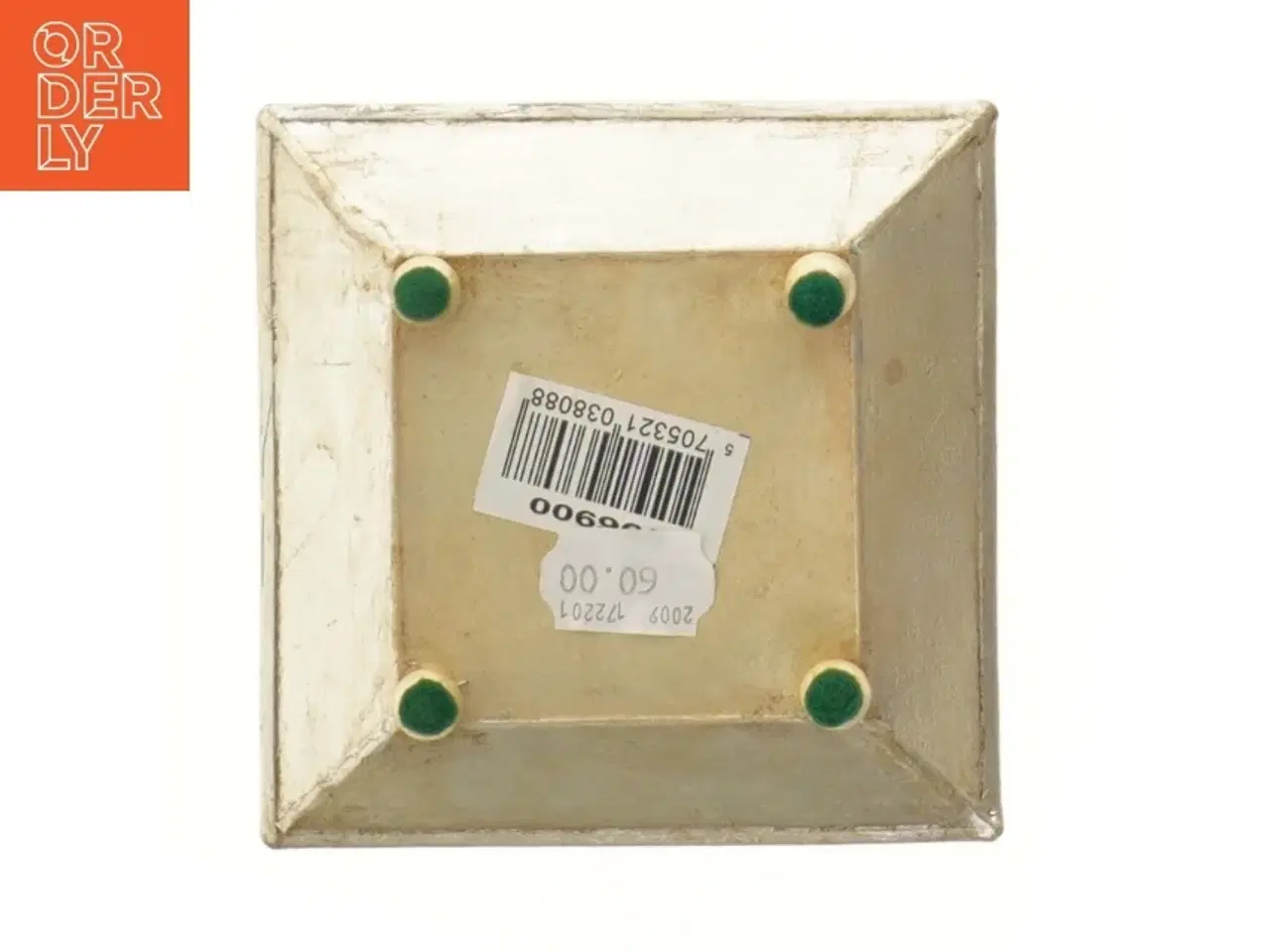 Billede 2 - Dekorativ bakke i metal (str. 13x13 cm)