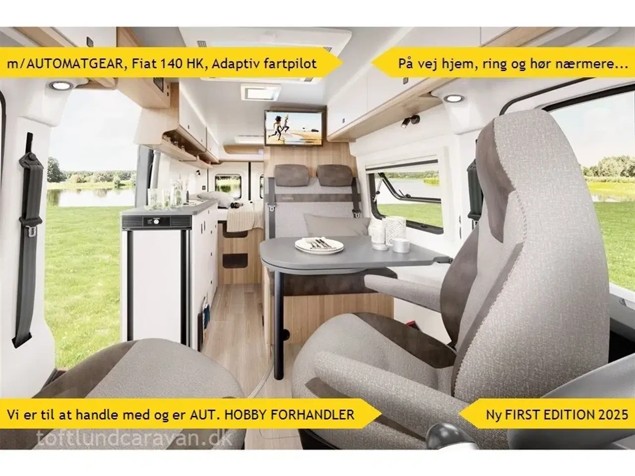 Billede 1 - 2025 - Hobby Ontour   PÅ VEJ HJEM. m/AUT. GEAR, FIAT 140 HK, ADAPTIV FARTPILOT mv. total udstyret autocamper. Det er friheden på hjul. Vi er aut. Hobby forhandler.