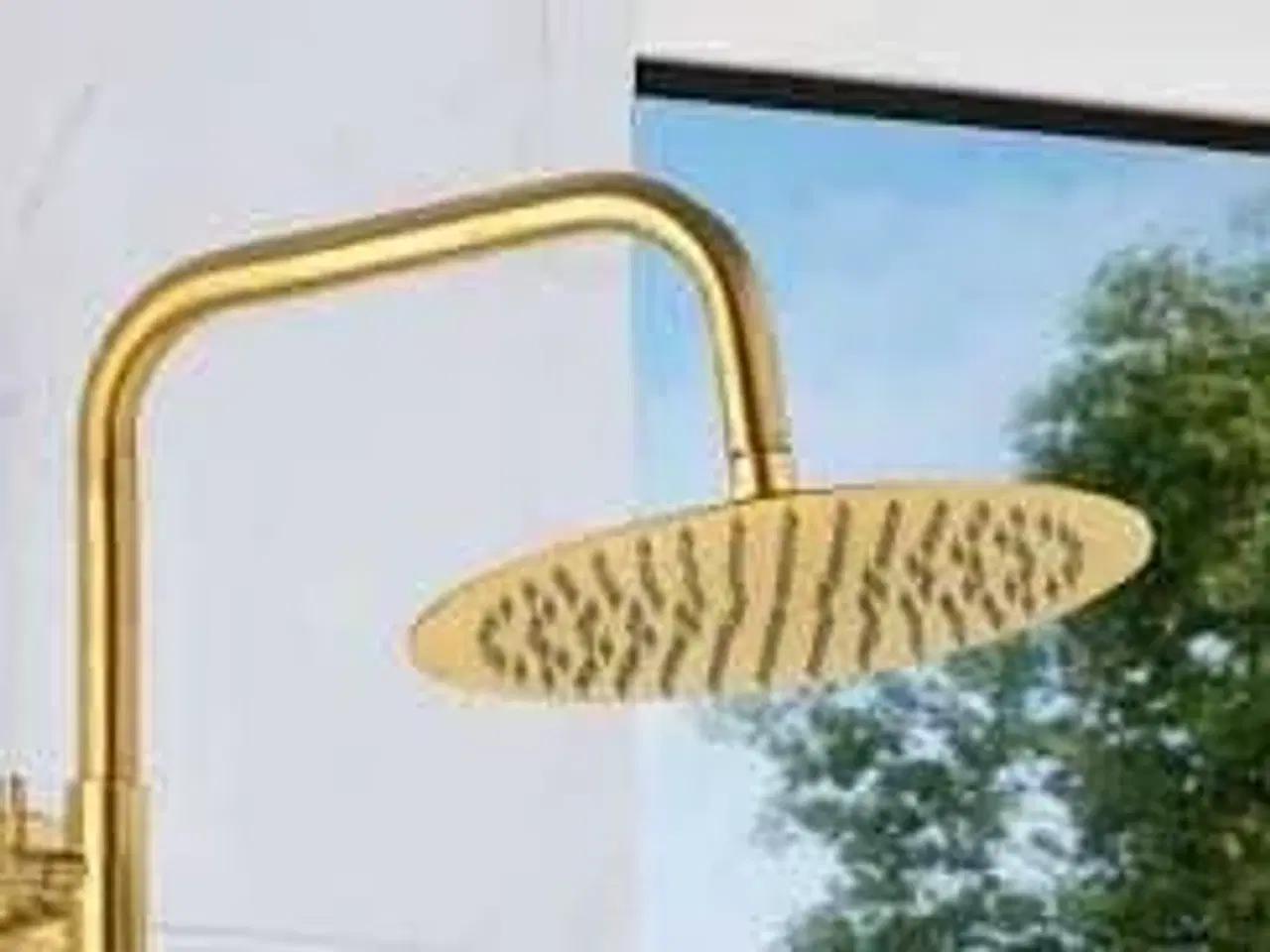 Billede 2 - Nortiq brusesystem i antik messing med termostat og Ø22 cm brusehoved