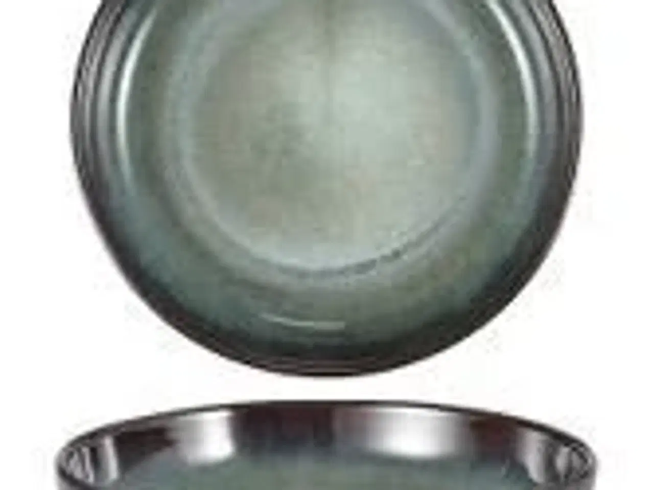 Billede 1 - 12 stk. Tallerken høj kant stentøj mint 185 mm Rustik