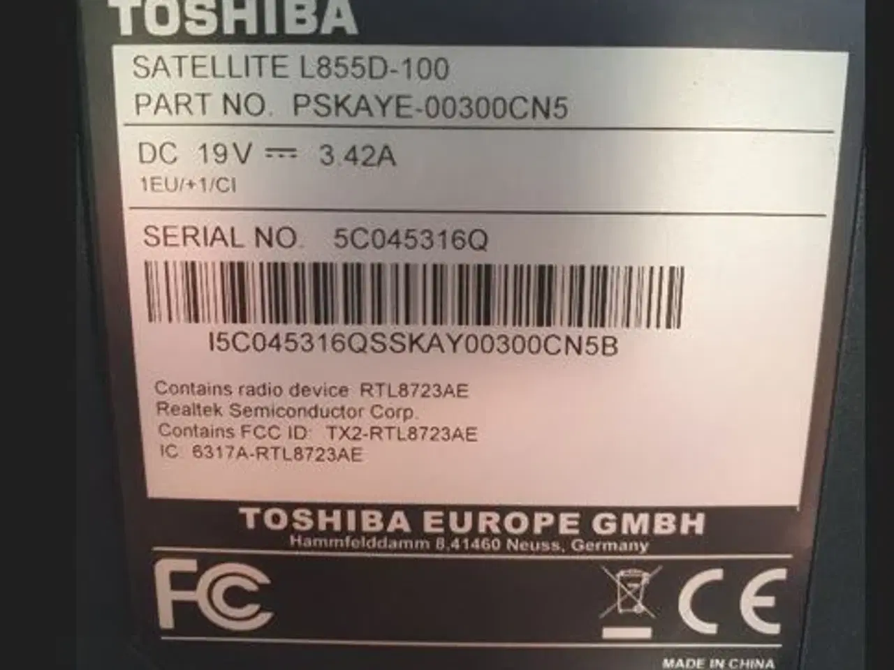 Billede 4 - Toshiba Satellite L855D-100