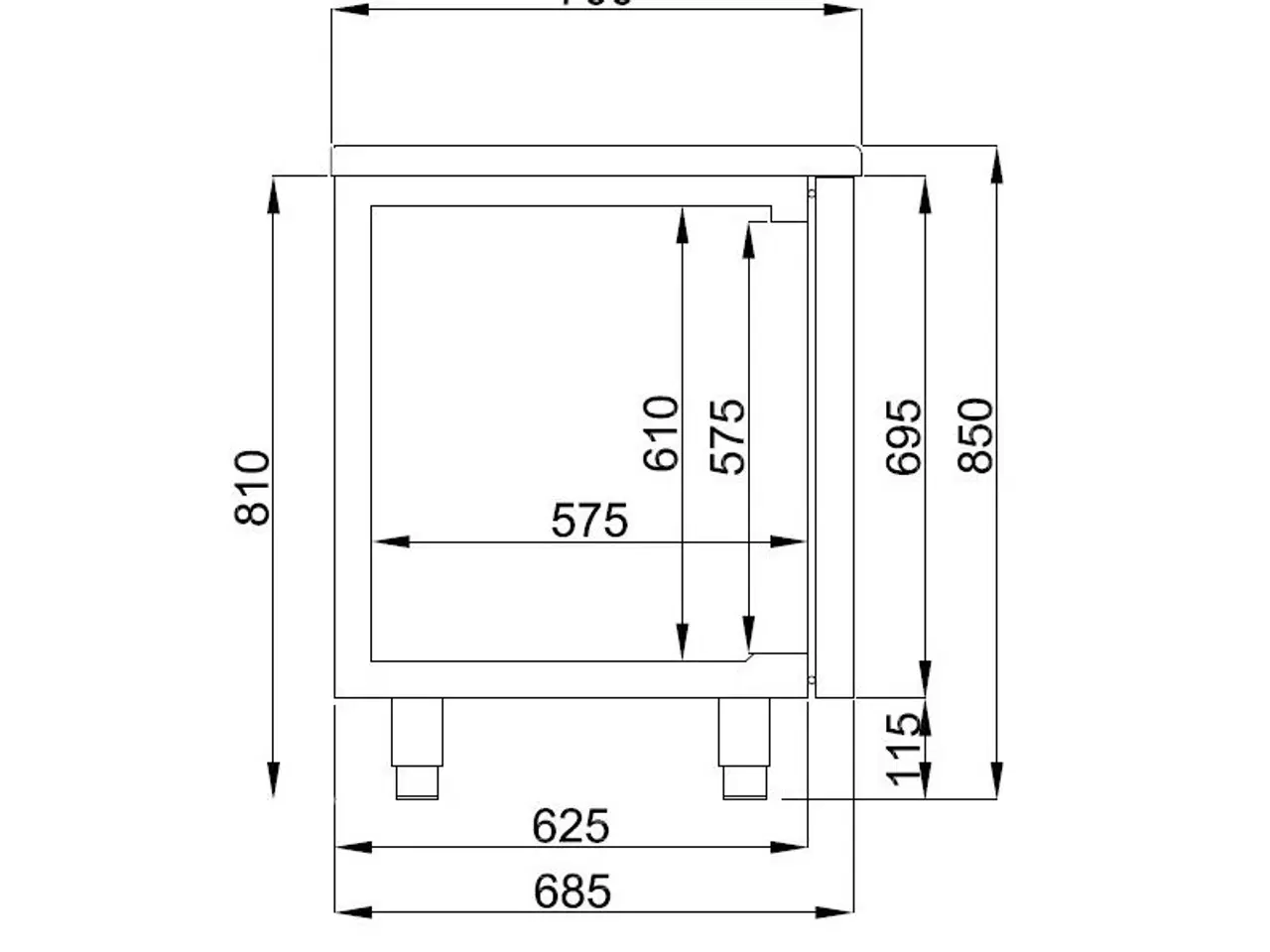 Billede 2 - Combisteel kølebord – rustfrit stål - 632 liter