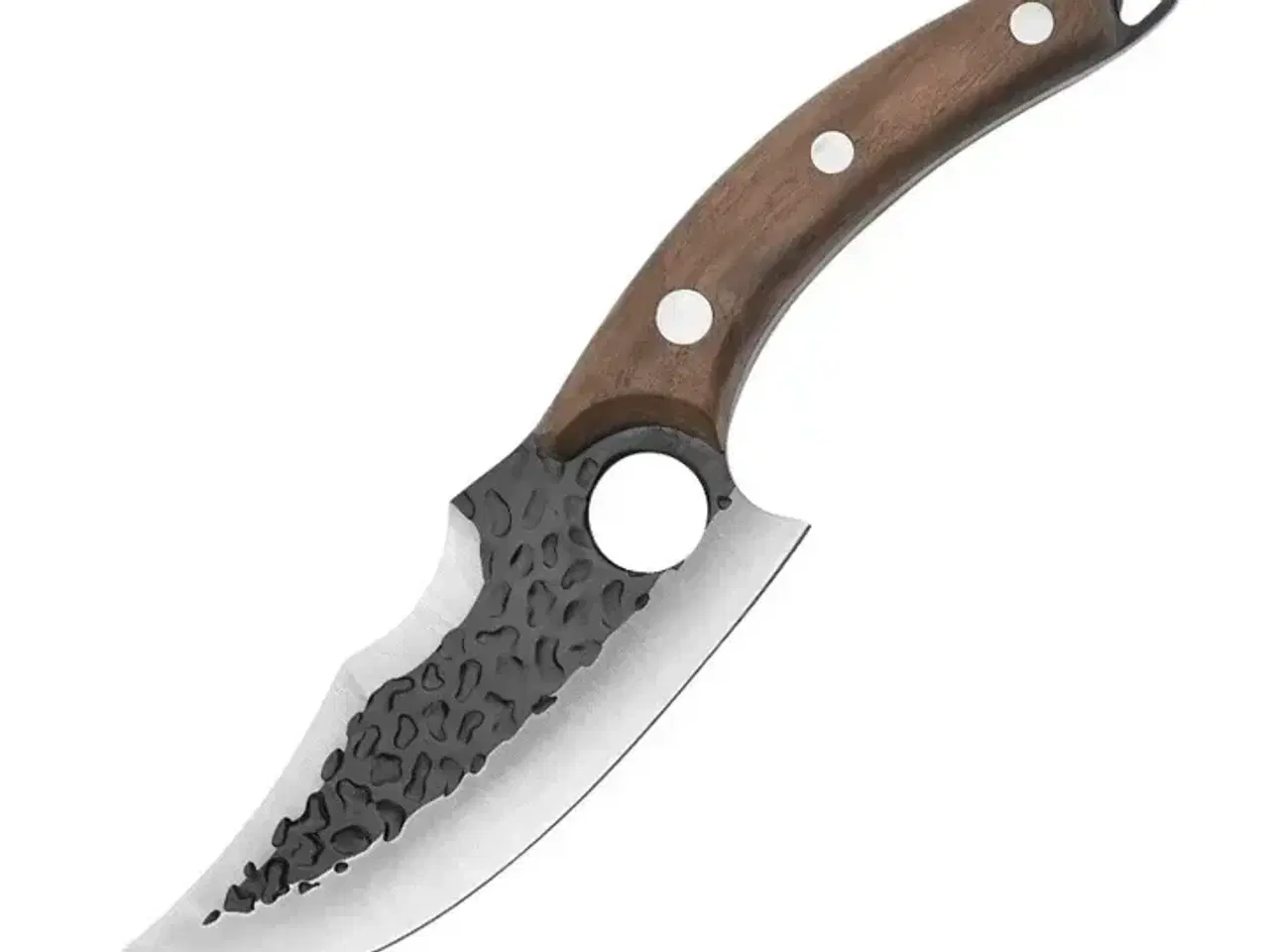 Billede 2 - Ergonomisk japansk urtekniv – Ergonomisk japansk urtekniv – valnøddeskaft