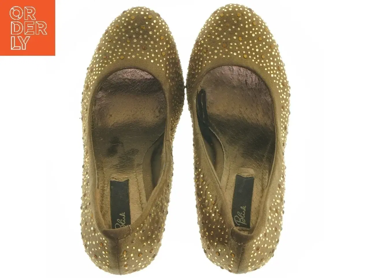 Billede 6 - Guld stilethæle med sten fra Blink (str. 37 )