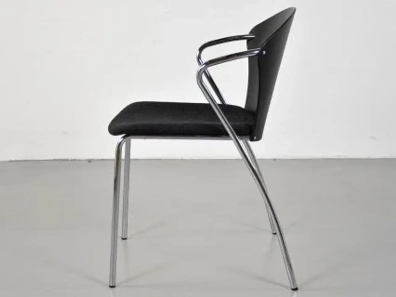 Billede 2 - Bessi konferencestol fra onecollection med sort ryg og sort sæde, sæt af 2 stk.