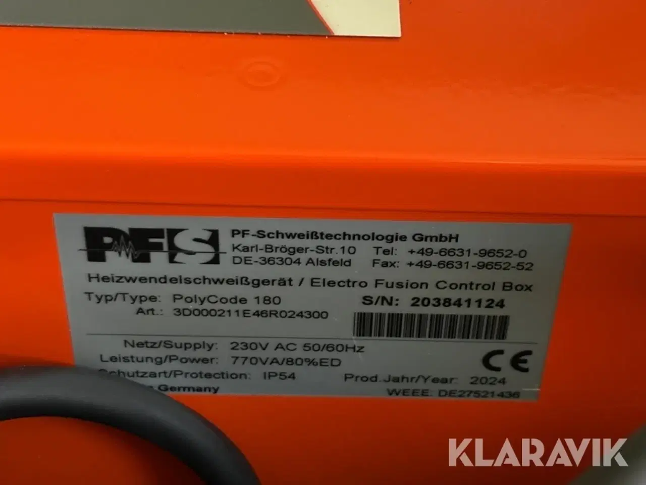 Billede 11 - PVC Rørsvejser PFS PolyCode 180