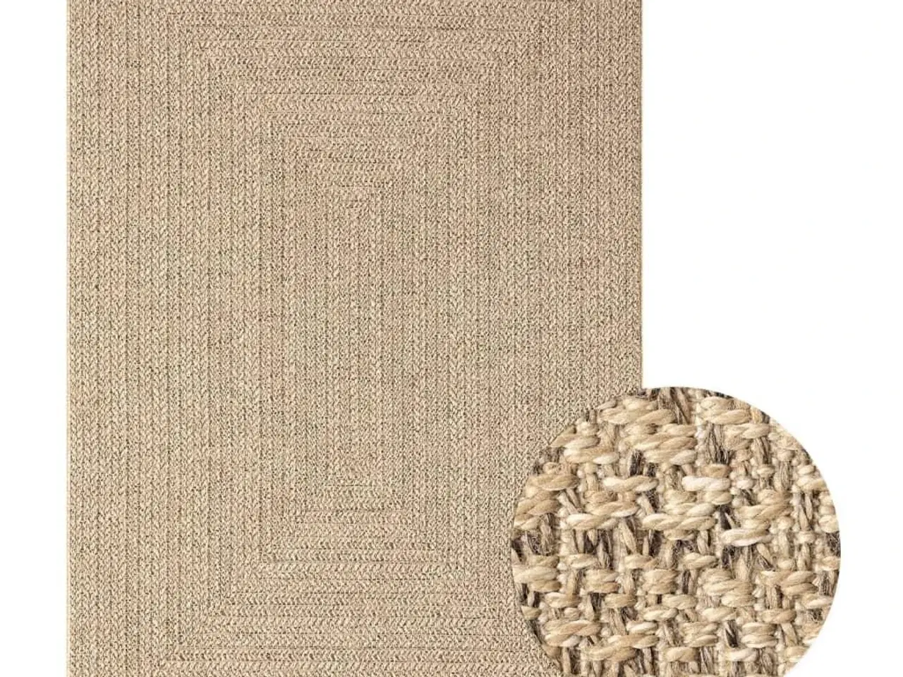 Billede 2 - Gulvtæppe ZIZUR 140x200 cm jute-look indendørs og udendørs
