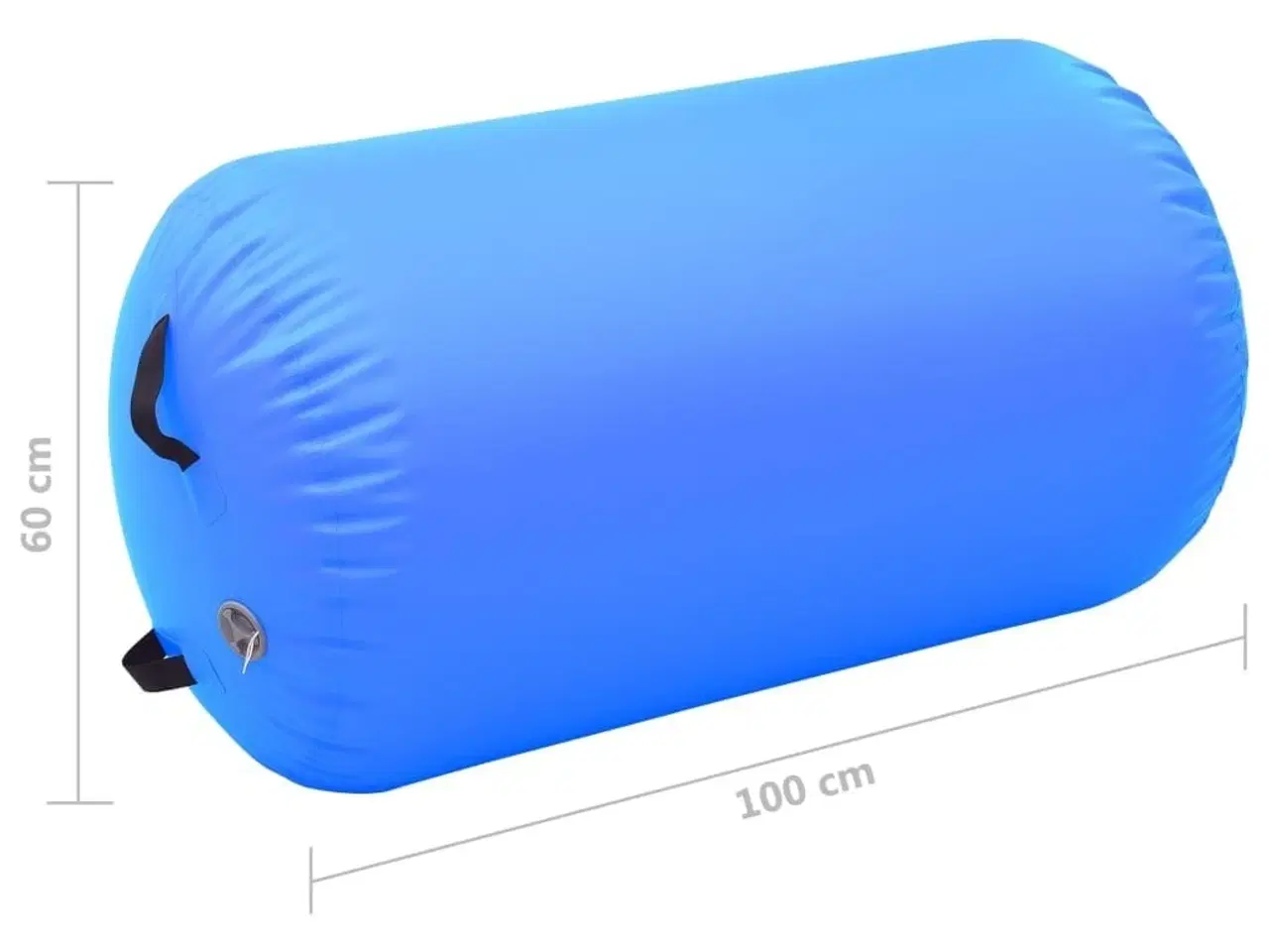 Billede 10 - Oppustelig gymnastikrulle med pumpe 100x60 cm PVC blå