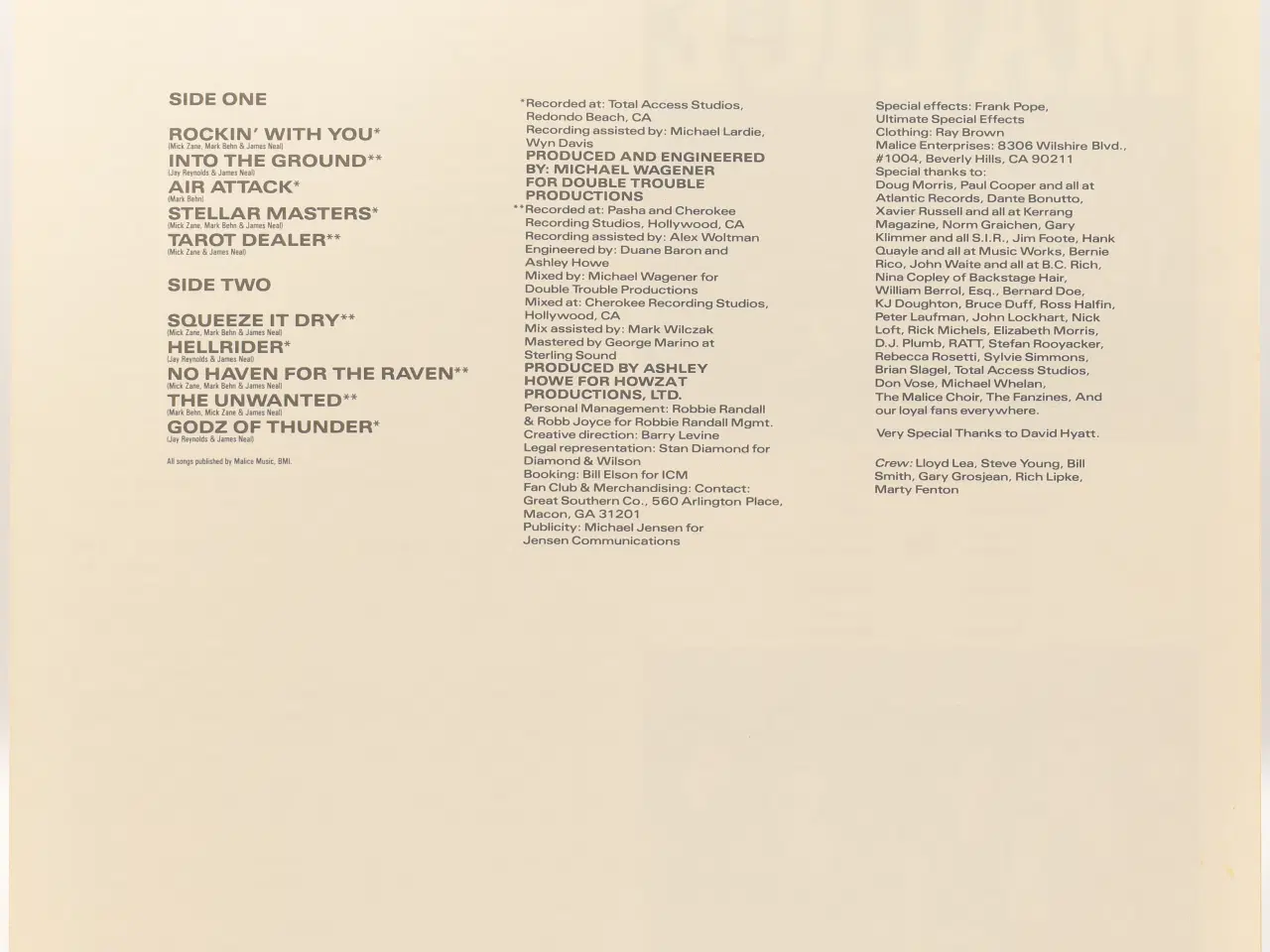 Billede 4 - Malice - In The Beginning - JAPAN 1985 - EX/EX