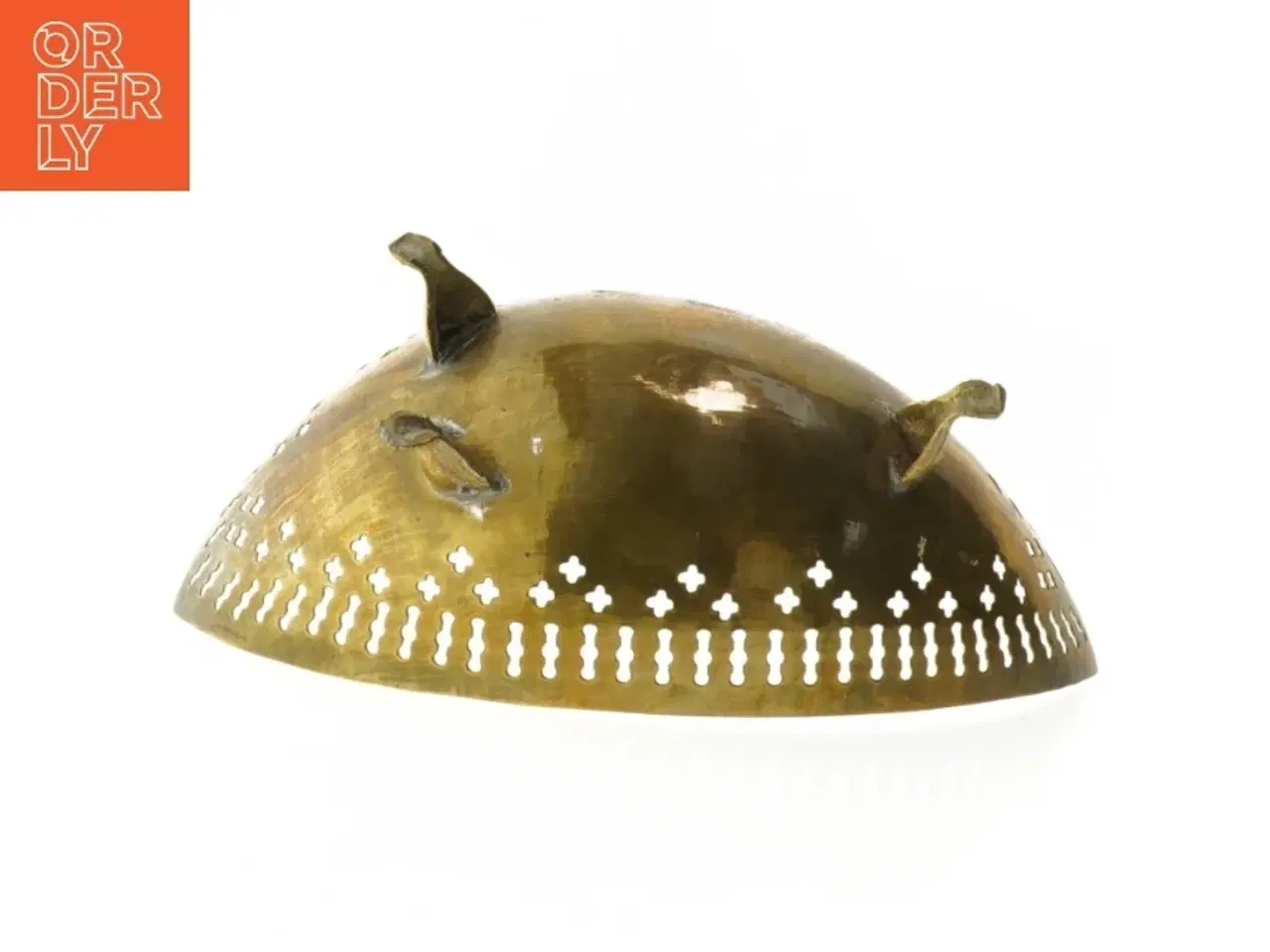 Billede 3 - Messing skål med mønster (str. 10x23x13 cm)