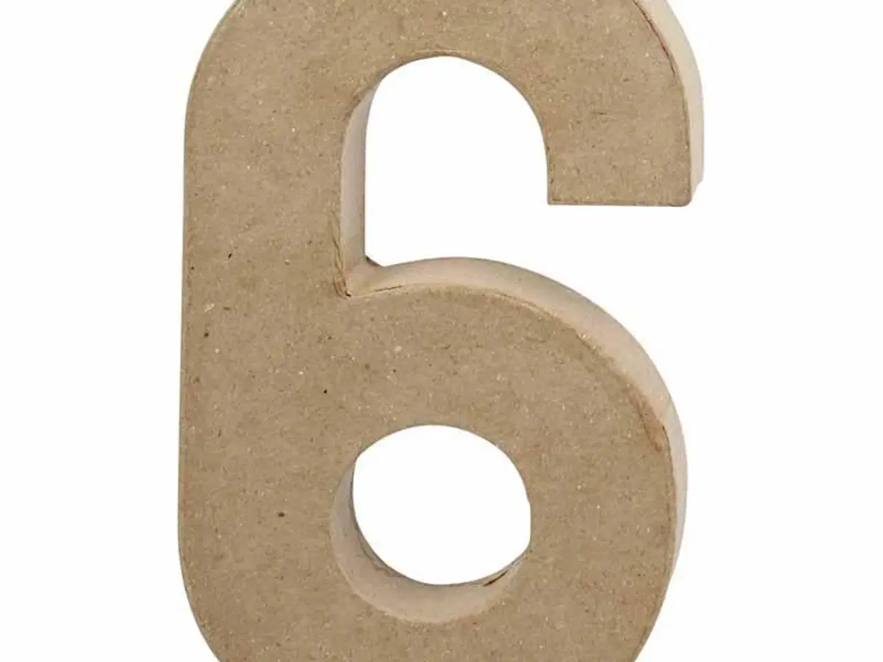 Billede 1 - Tal, 6, H: 20,5 cm, B: 11,5 cm, tykkelse 2,6 cm, 1 stk.