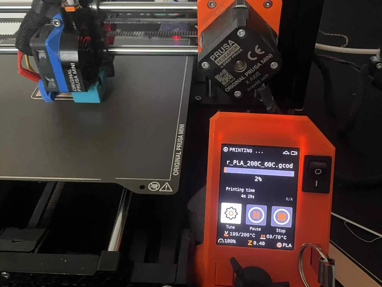 Billede 1 - Prusa Mini+ 3D-printer – Ny hotend, titanium/coppe