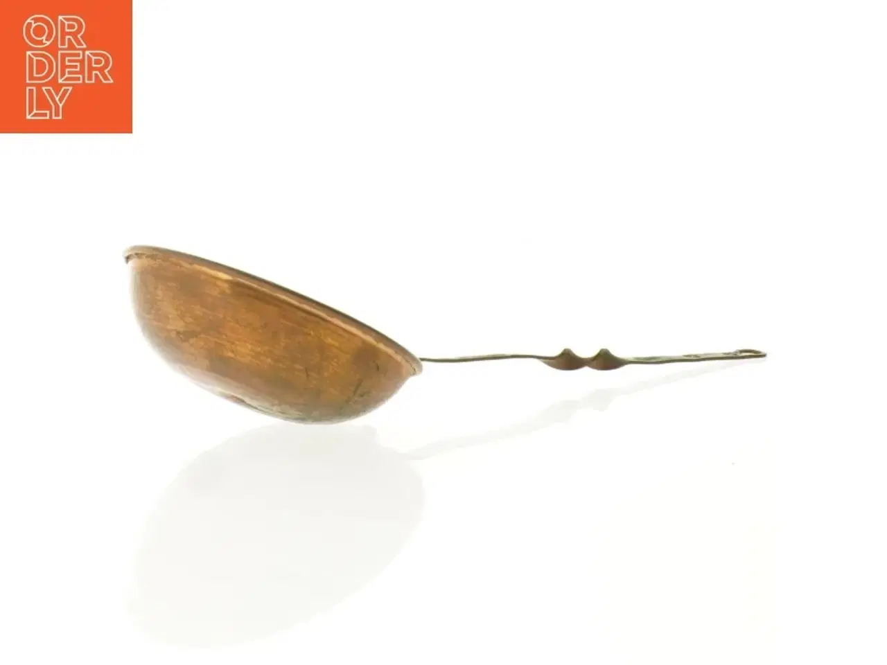 Billede 4 - Vintage kobber ske øse med snoet messing håndtag(str. Ø 9 cm)