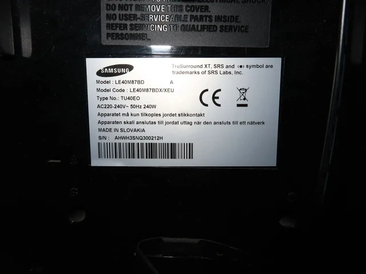 Billede 6 - Fjernsyn SAMSUNG LE40M87BD samt konferencetelefon EPOS