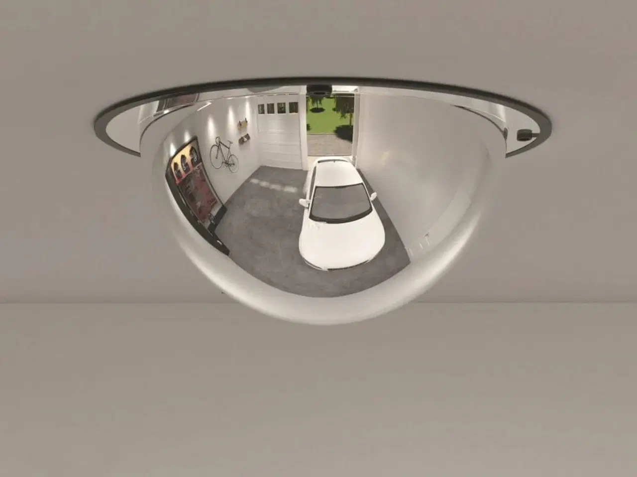 Billede 1 - Fuldkuppelt trafikspejl Ø30 cm akryl