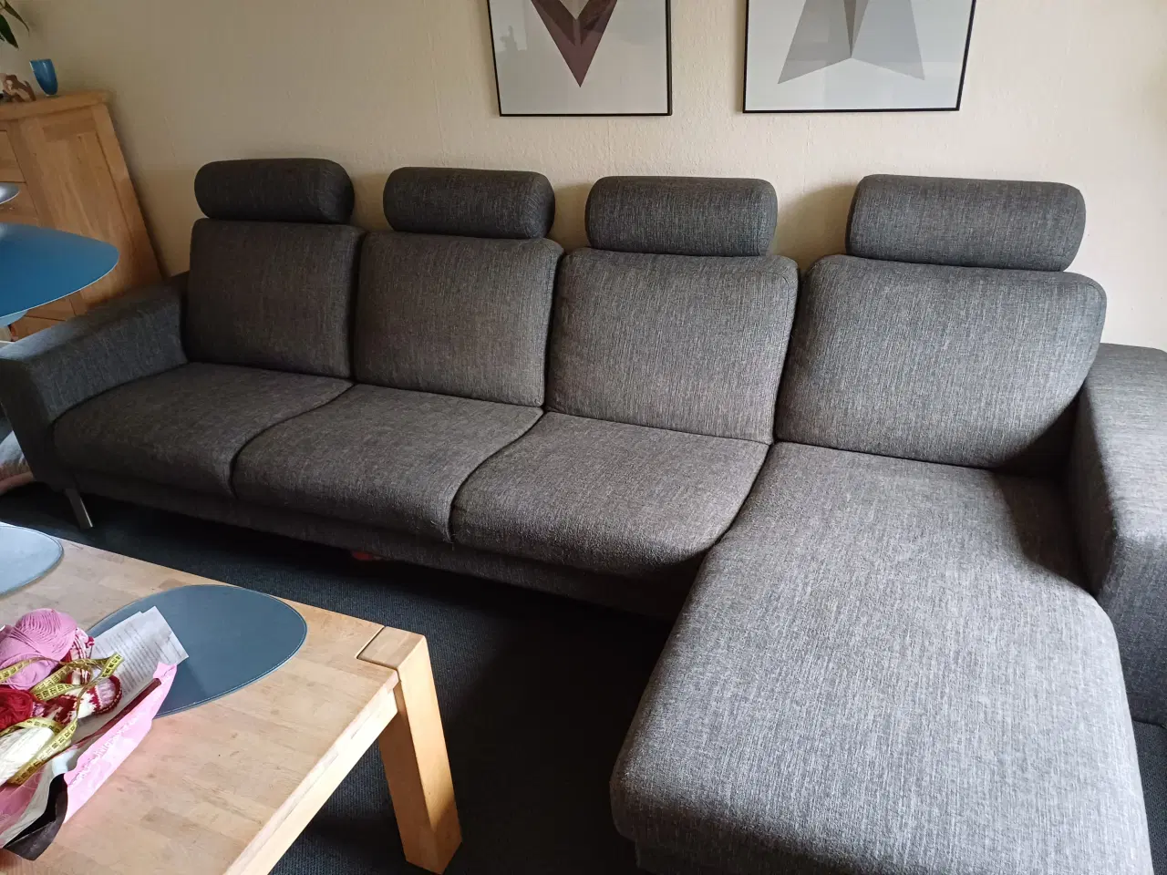 Billede 1 - Sofa med chaiselong