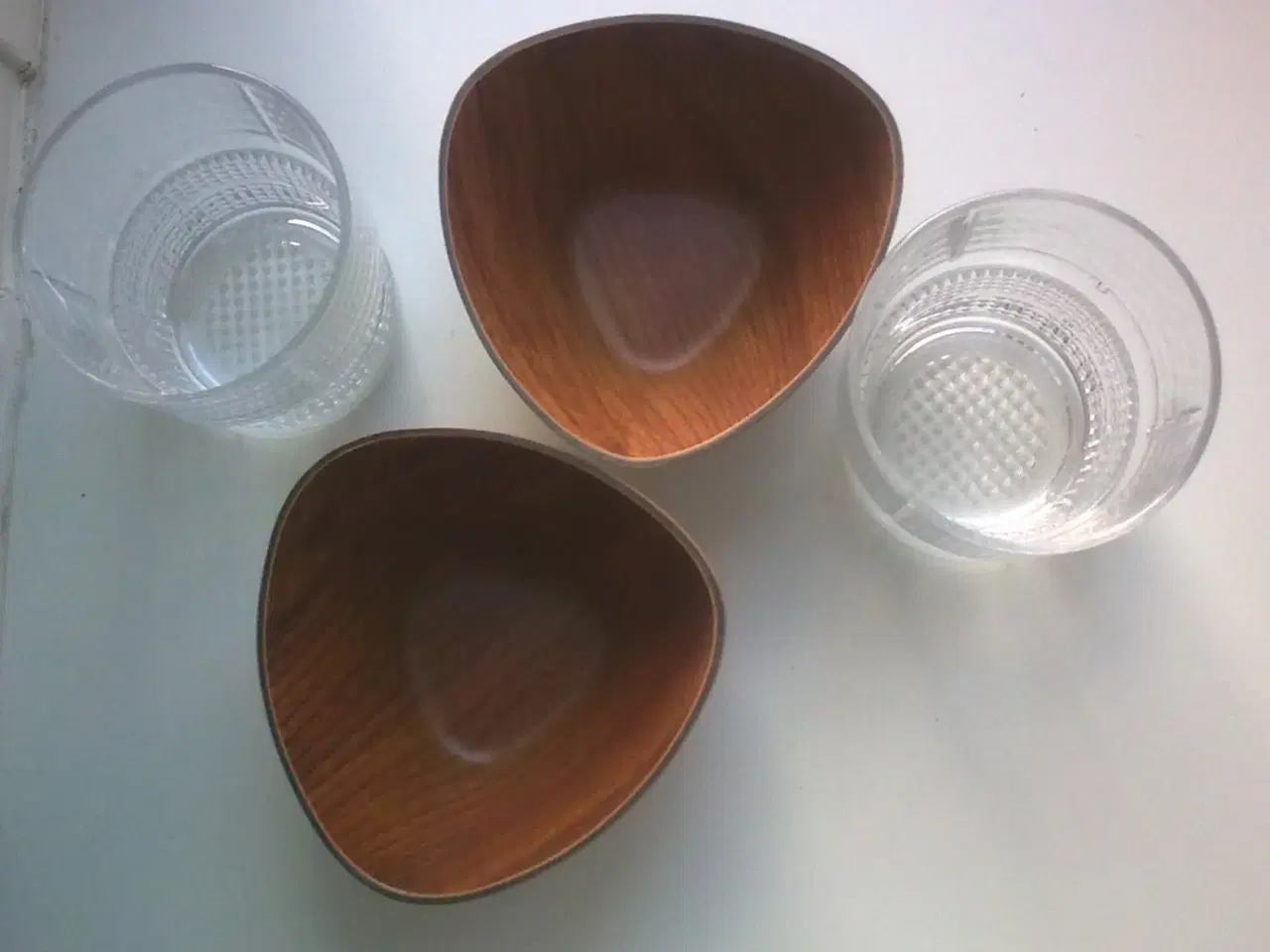 Billede 2 - Evelin slikskål imiteret træ MINI snack