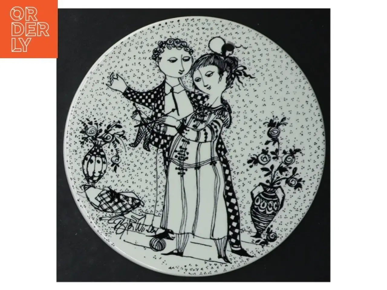 Billede 4 - Bjørn Wiinblad platter fra Nymlle (str. Ø 15. cm. 4 styk)