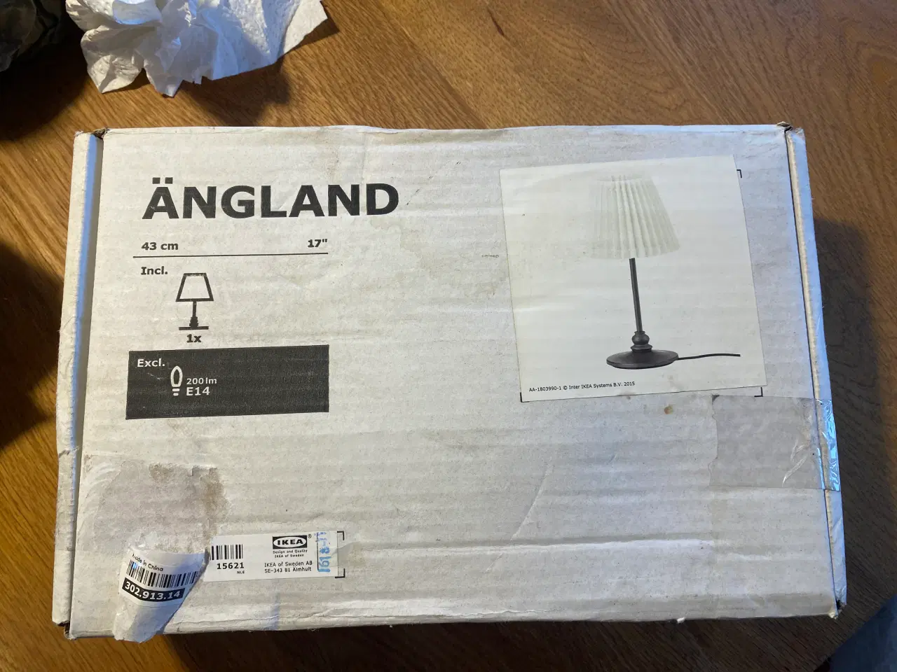 Billede 5 - Ängland bordlampe, IKEA, 43 cm, udgået model