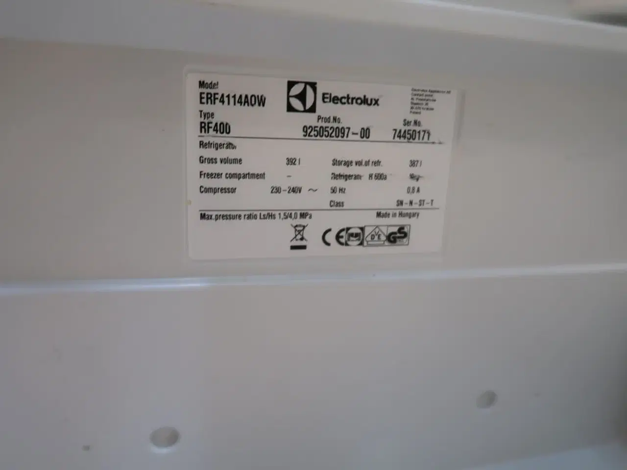 Billede 3 - Køleskab ELECTROLUX RF400