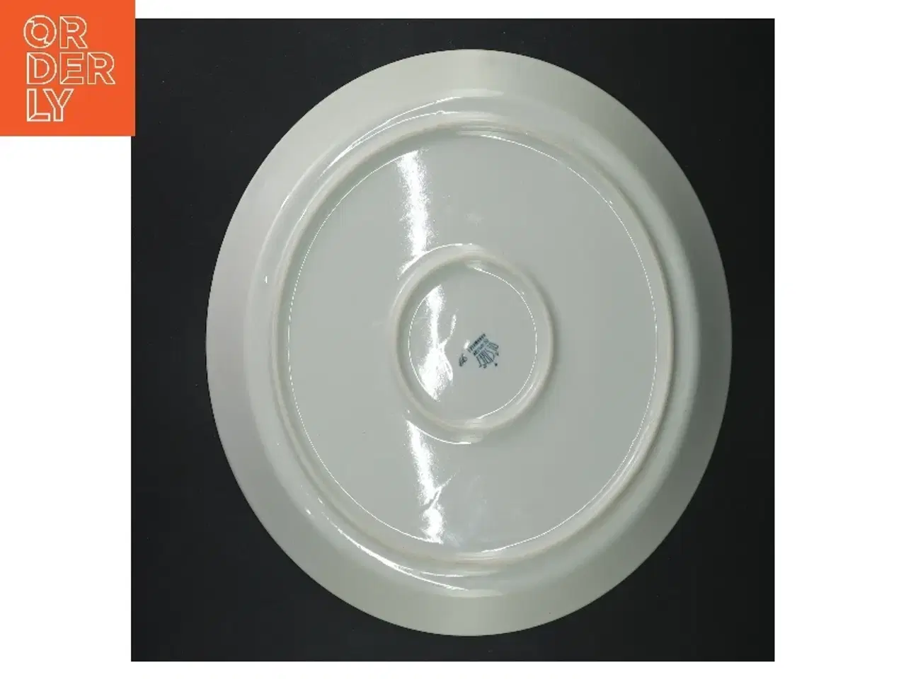 Billede 3 - Porcelænsfad med brun kant fra Desiree (str. Ø 27 cm)