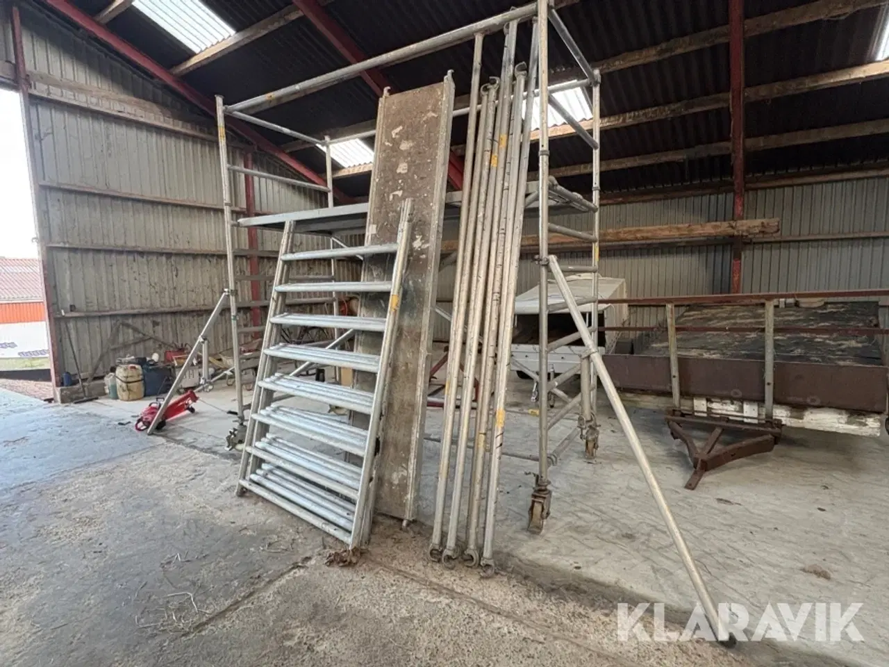 Billede 1 - Jumbo Stillads 3 sektioner med ruller