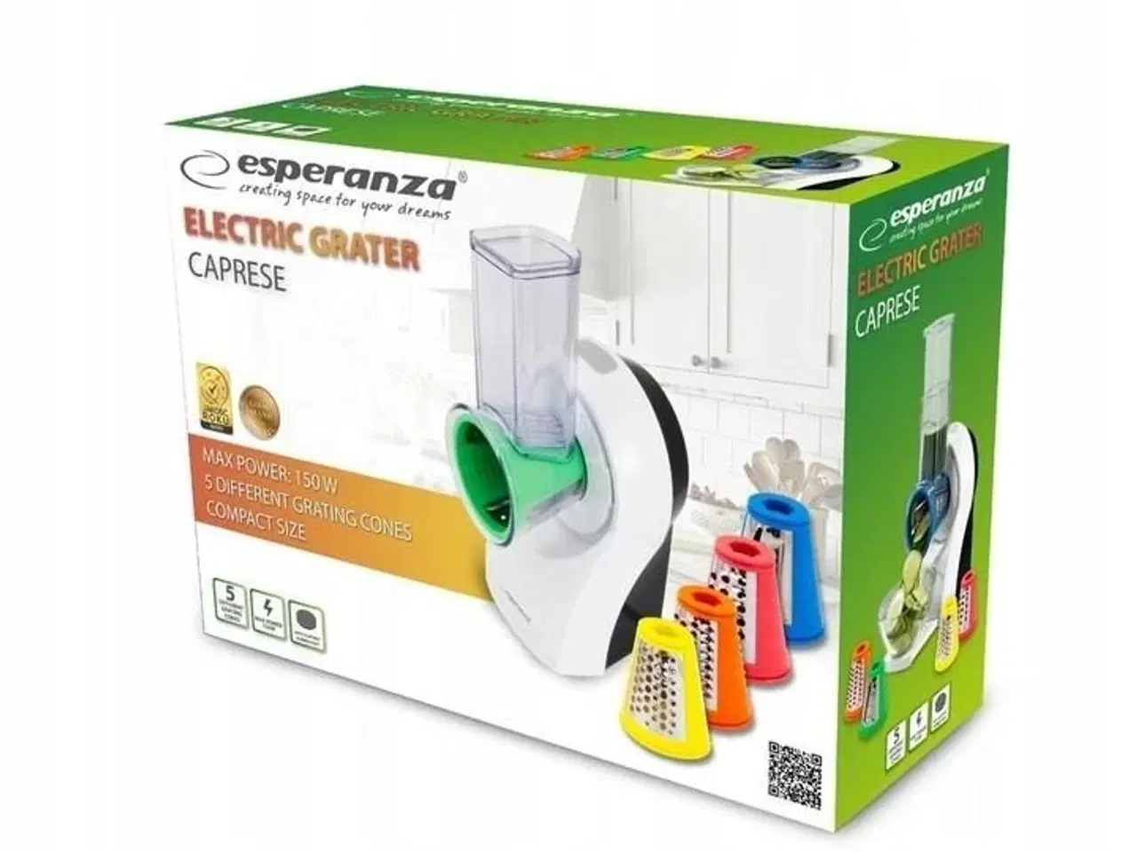 Billede 5 - Elektrisk grøntsagssnitter Esperanza EKM026 – multicolor, plast