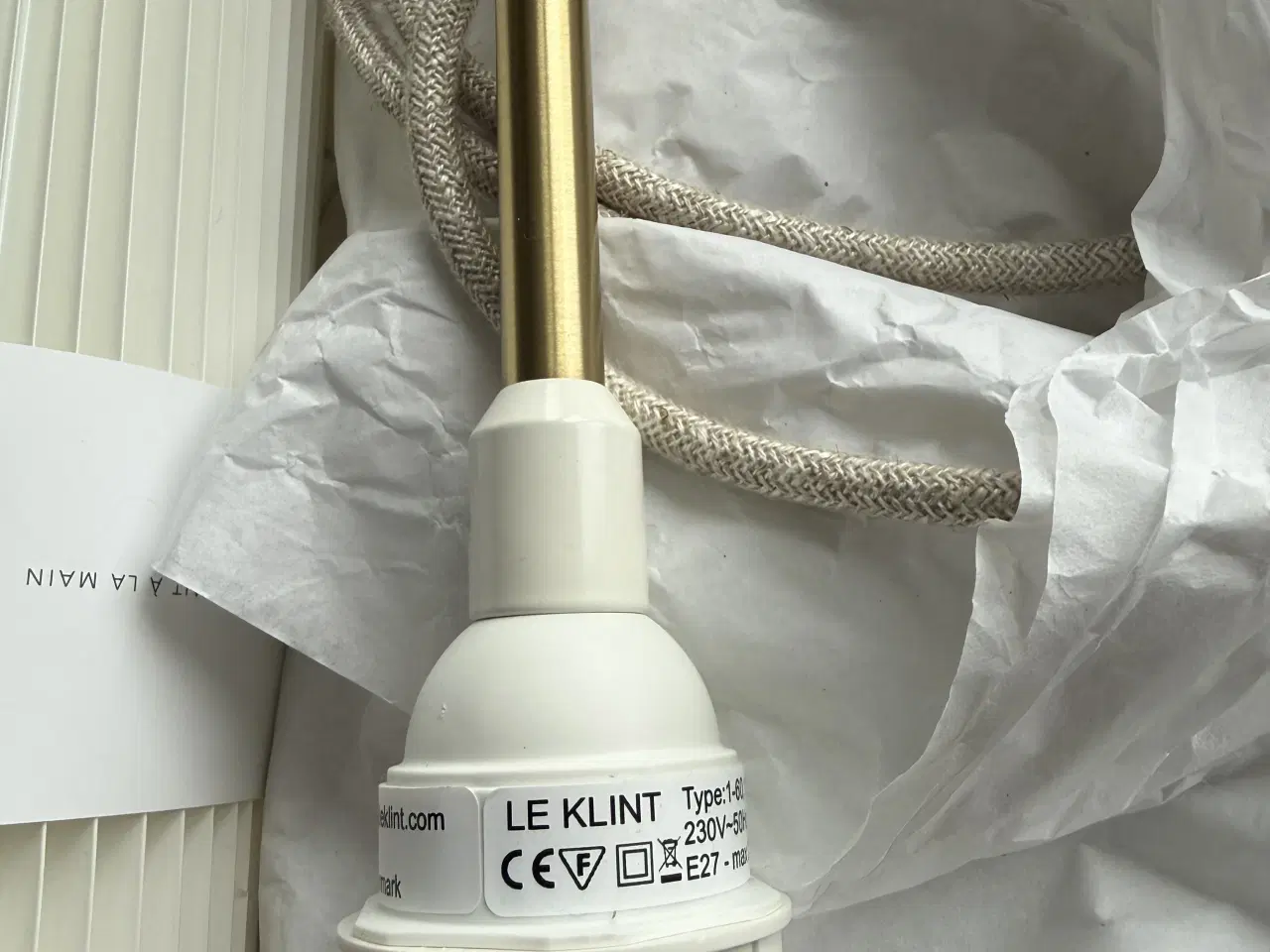 Billede 11 - Hvid LE KLINT Model 1 Pendel 1-30 m. messing
