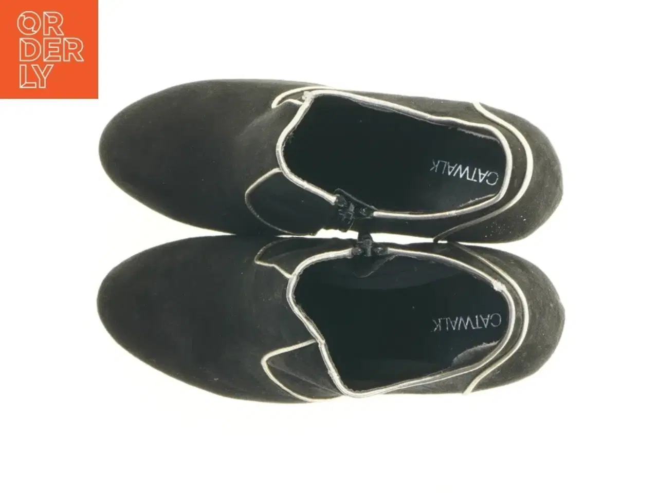 Billede 4 - Sorte ankelstøvler med høj hæl fra Catwalk (str. 41)