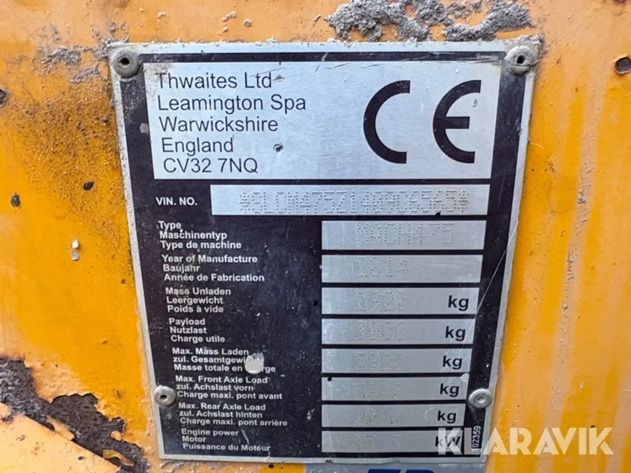 Billede 5 - Dumper Thwaites MACH 475-3 t med højtip