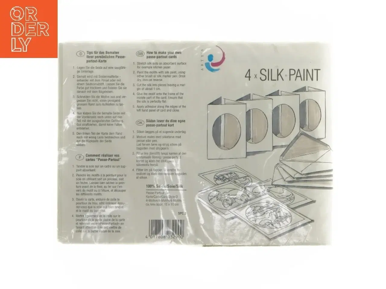 Billede 2 - Silkemalingssæt fra Artys (str. 15x10 cm)