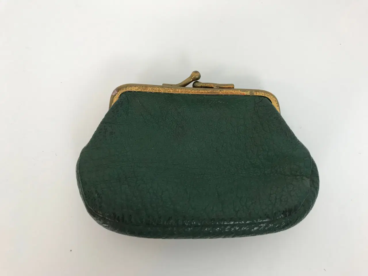 Billede 1 - Lille grøn læderpung (vintage)