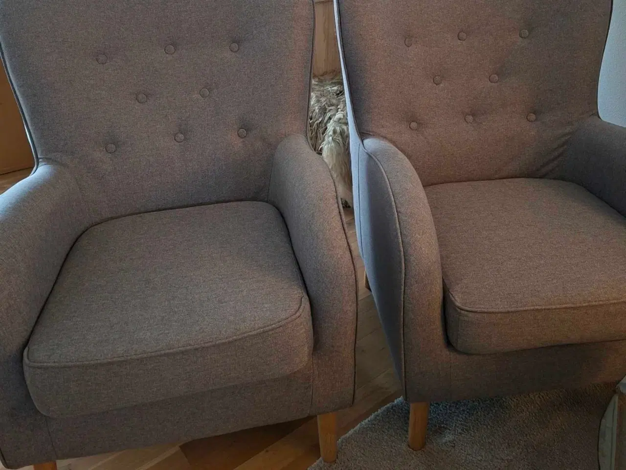 Billede 1 - Lænestole i lys grå stof