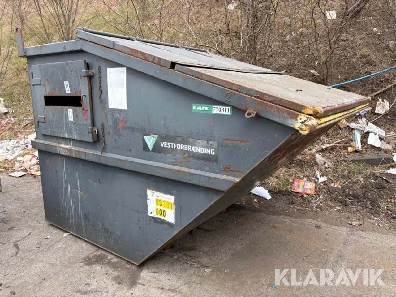 Billede 1 - Affaldscontainer / lukket container VIP-8 Ukendt
