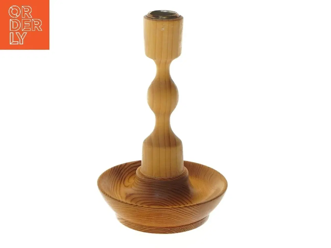 Billede 1 - Træ lysestage (str. 19 cm)