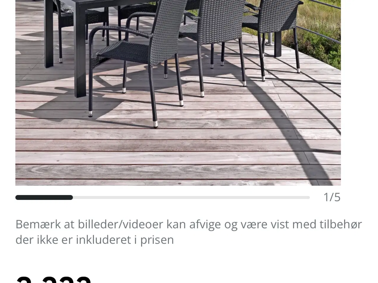 Billede 2 - Havebord med 6 stole