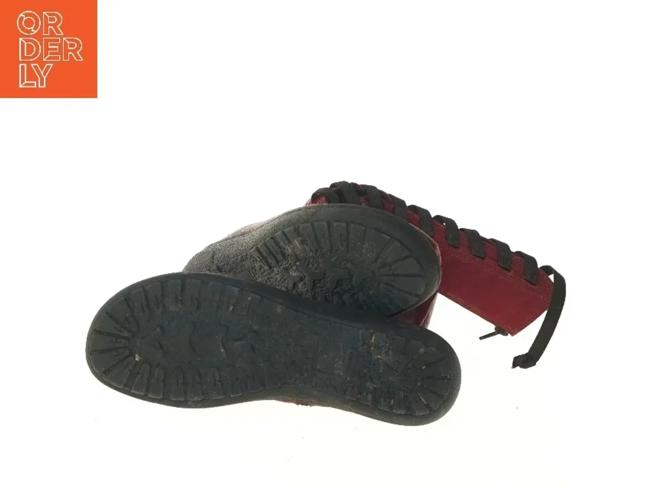 Billede 3 - Røde høje læderstøvler (str. 39 cm)