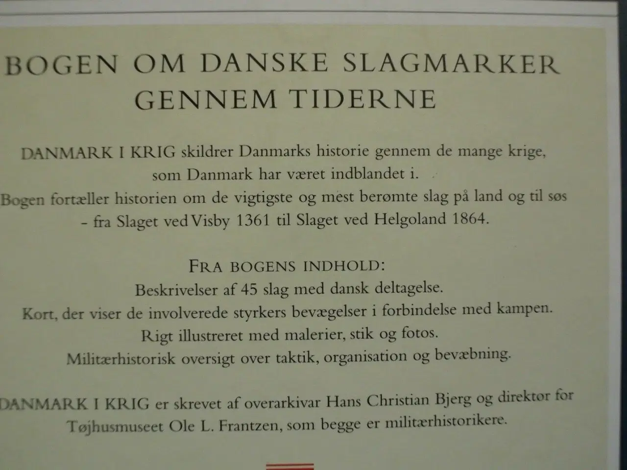 Billede 4 - danmark i krig , af hans christian bjerg og ole l.