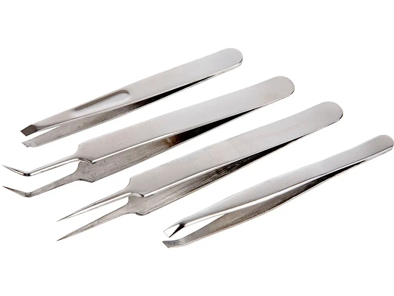 Billede 1 - Pincet Sortiment - 4 stk. Metal, 9-12 cm