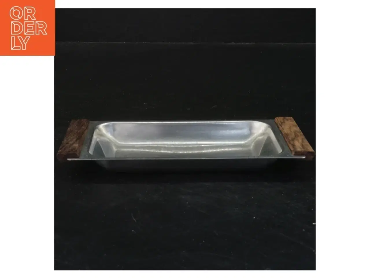 Billede 1 - Rektangulært serveringsfad med træhåndtag (str. 18,5x9 cm)