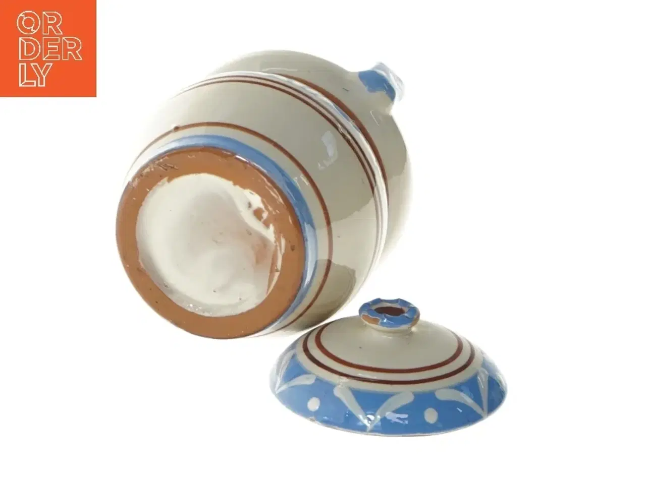 Billede 5 - Lerpotte med låg og hank (str. 15 cm)